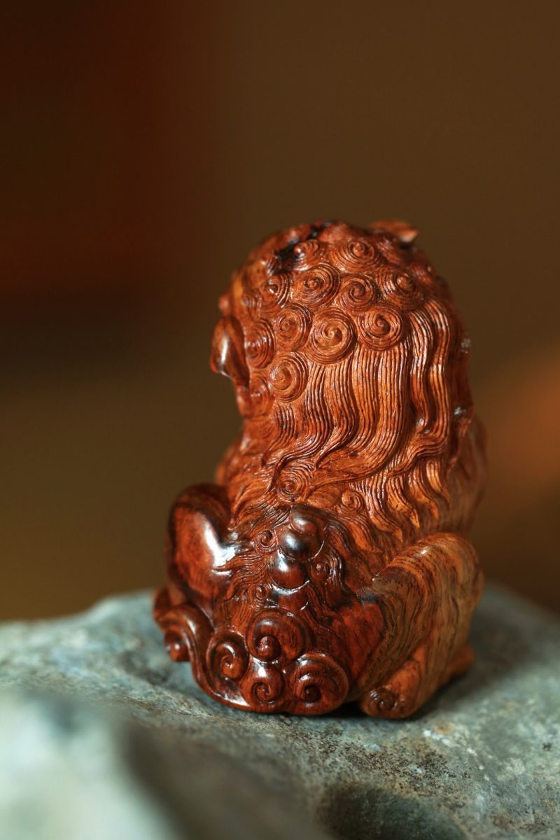 海南黄花梨唐狮摆件 - 图5