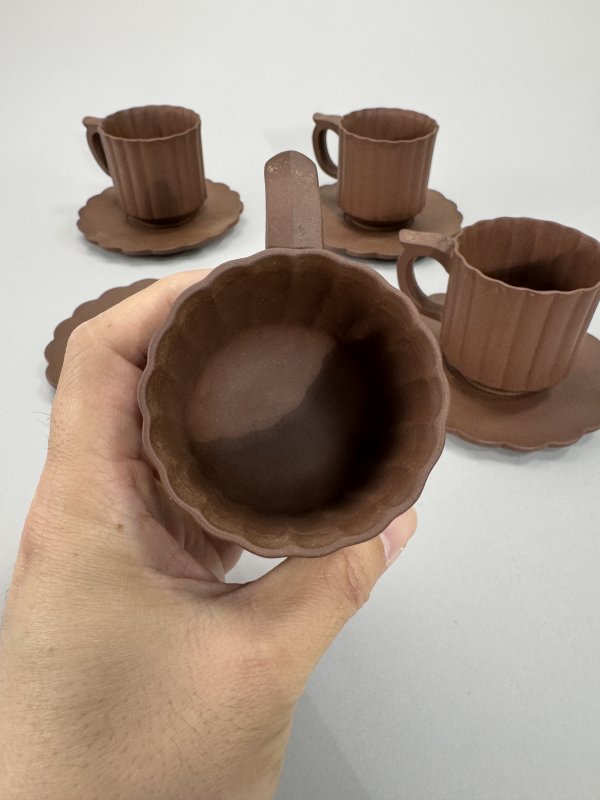 现代 王石耕制高菊九头茶具一套 - 图7