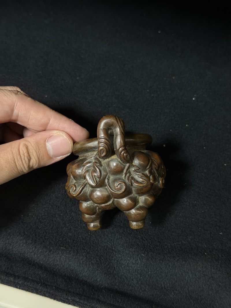 明 朝冠耳葡萄式炉 - 图5