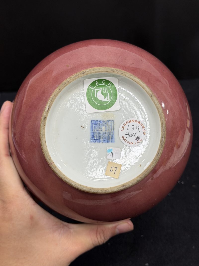 清乾隆 红釉胆式瓶 - 图8