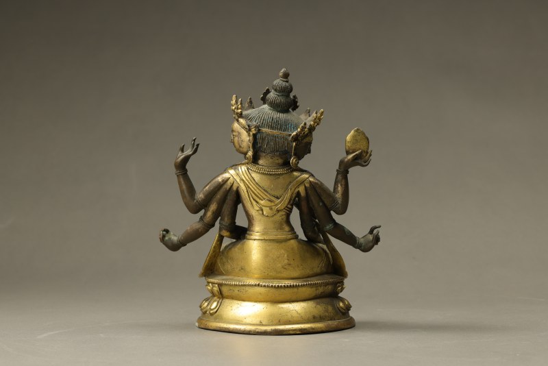 清乾隆(1735-1795) 铜鎏金尊胜佛母 - 图4