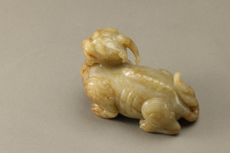明 青白玉瑞兽 - 图7