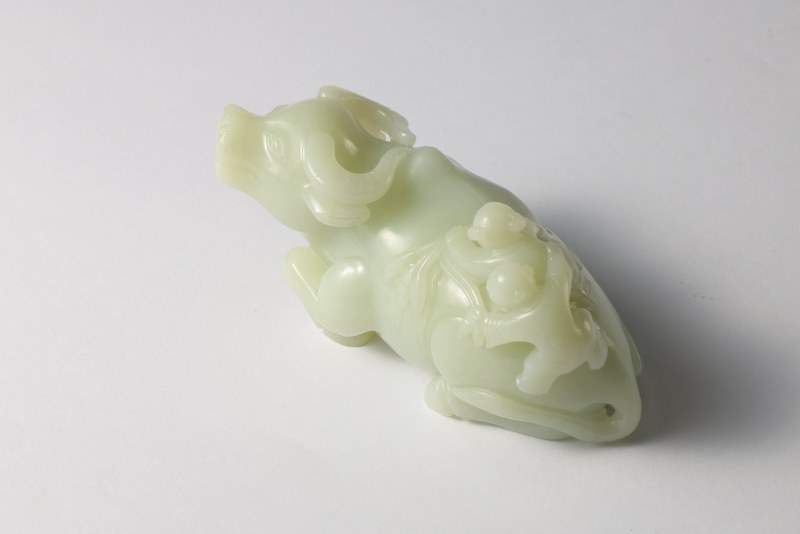清乾隆 白玉童子牧牛 - 图10