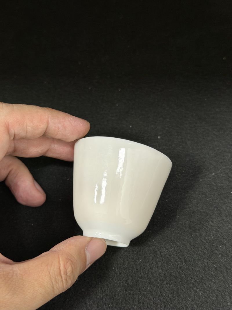 明 白胎脱胎沥粉云龙纹卵幕杯 - 图5