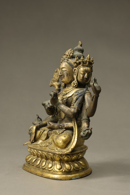 清乾隆(1735-1795) 铜鎏金尊胜佛母 - 图5