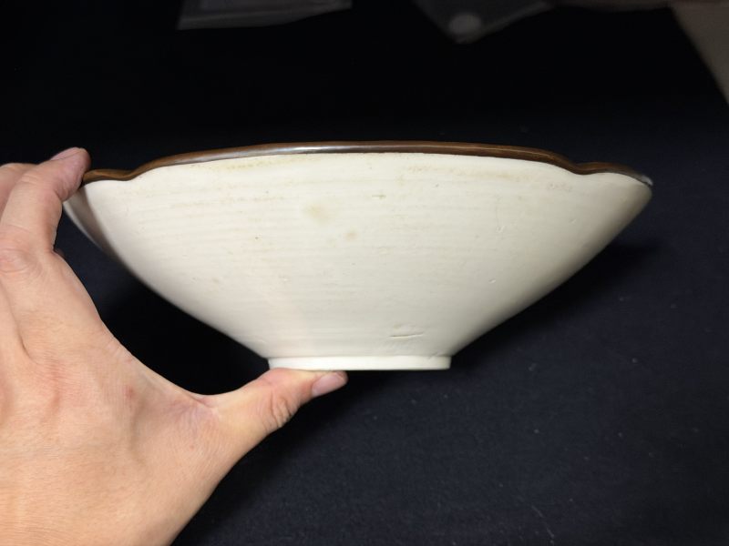 明 白釉划花斗笠盏 - 图4
