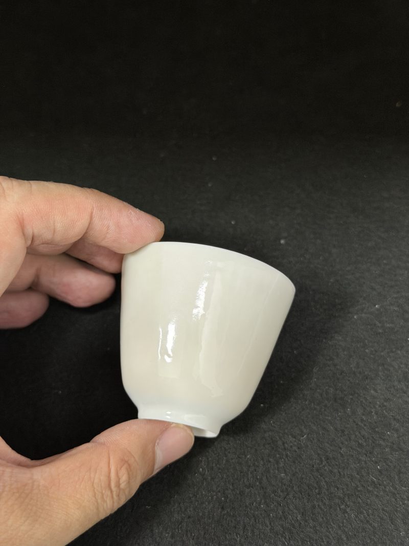 明 白胎脱胎沥粉云龙纹卵幕杯 - 图6