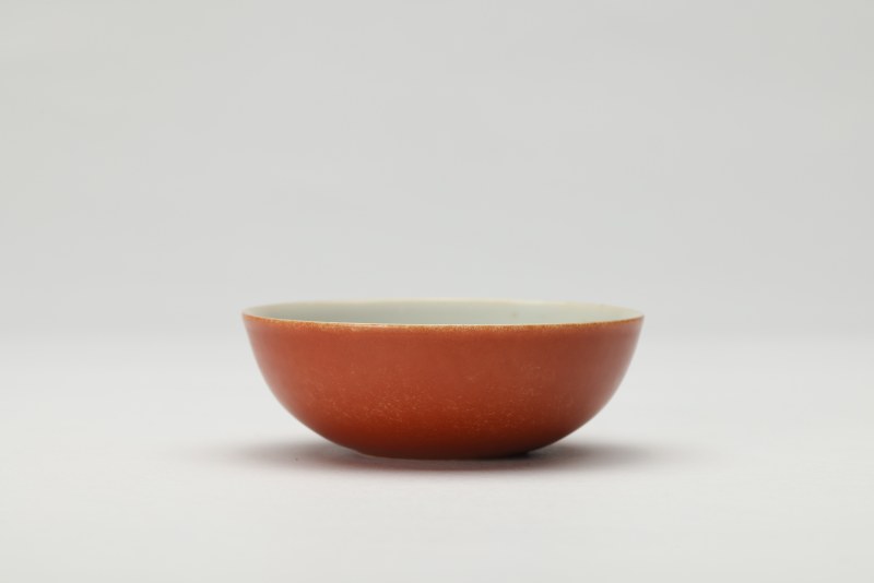 清康熙 矾红茶圆 - 图3