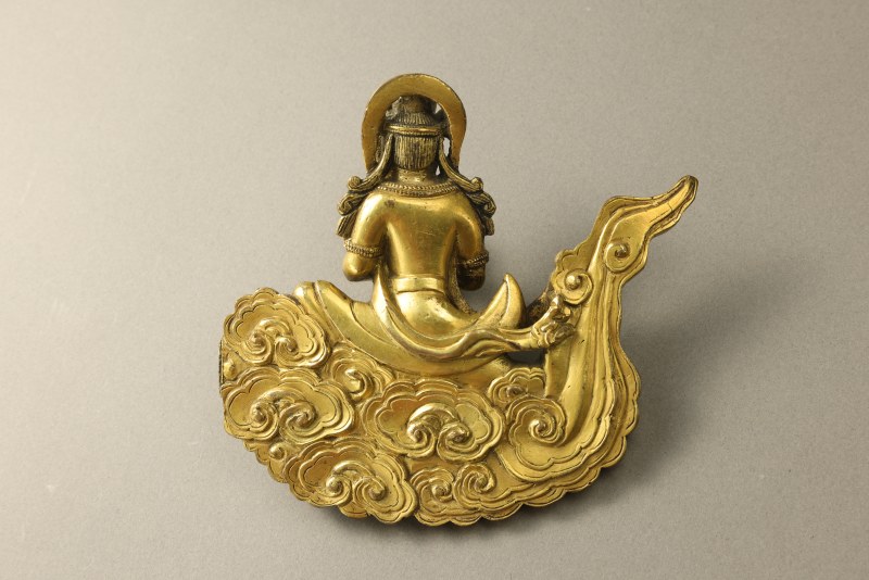 清乾隆(1735-1795) 铜鎏金飞天像 - 图6