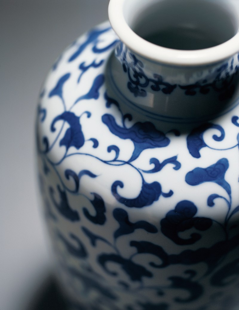 清雍正 青花缠枝牵牛花灯笼瓶 - 图4