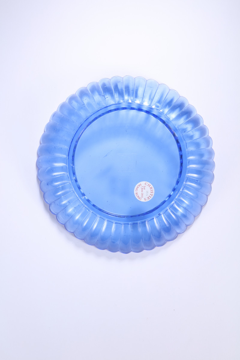 清乾隆 宝石蓝料菊瓣盘 - 图15