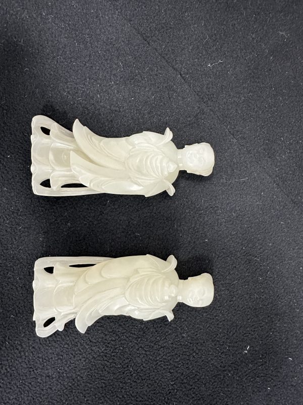 明 白玉仙童一对 - 图4