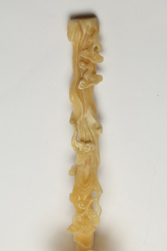 清 玉髓灵芝如意 - 图8