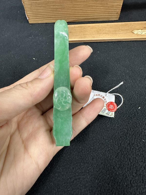 清中期 翡翠雕马首龙钩 - 图13