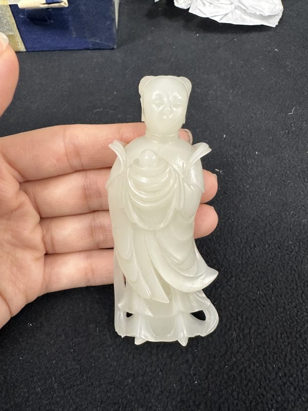 明 白玉仙童一对 - 图9