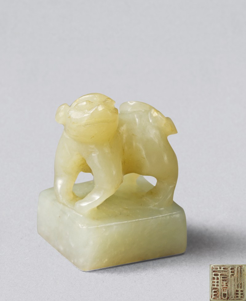 清早期 玉雕兽钮小印章 - 图2