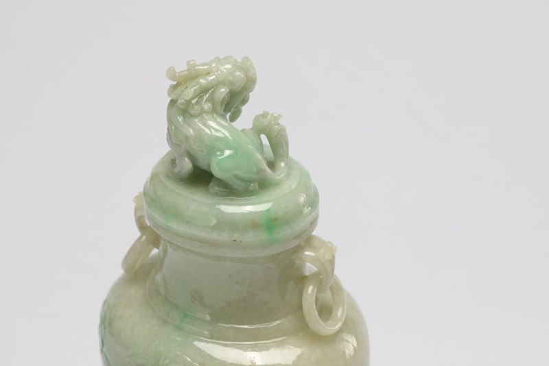 清 翡翠双清花瓶 - 图4