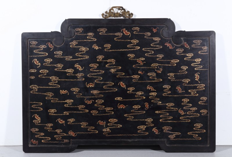 清中期 紫檀框黑漆地百宝嵌玉树梅花挂屏一对 - 图15