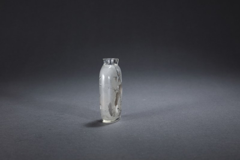 民国 闫玉田作内画盆景花鸟图烟壶 - 图5
