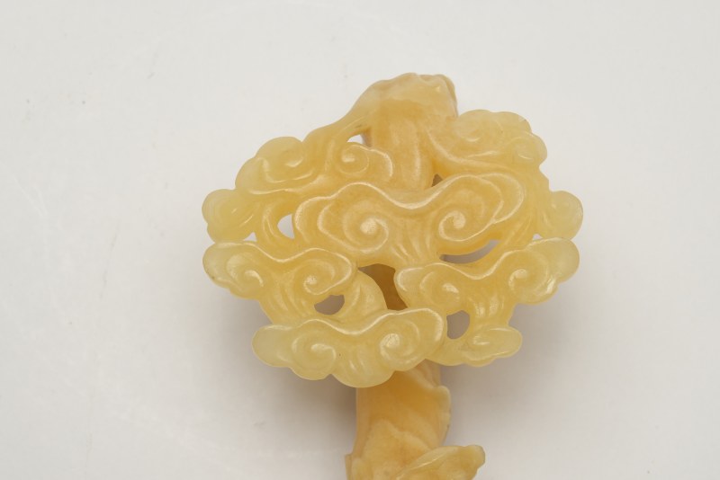 清 玉髓灵芝如意 - 图10