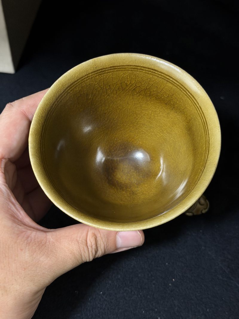 明 青瓷牛首杯 - 图7