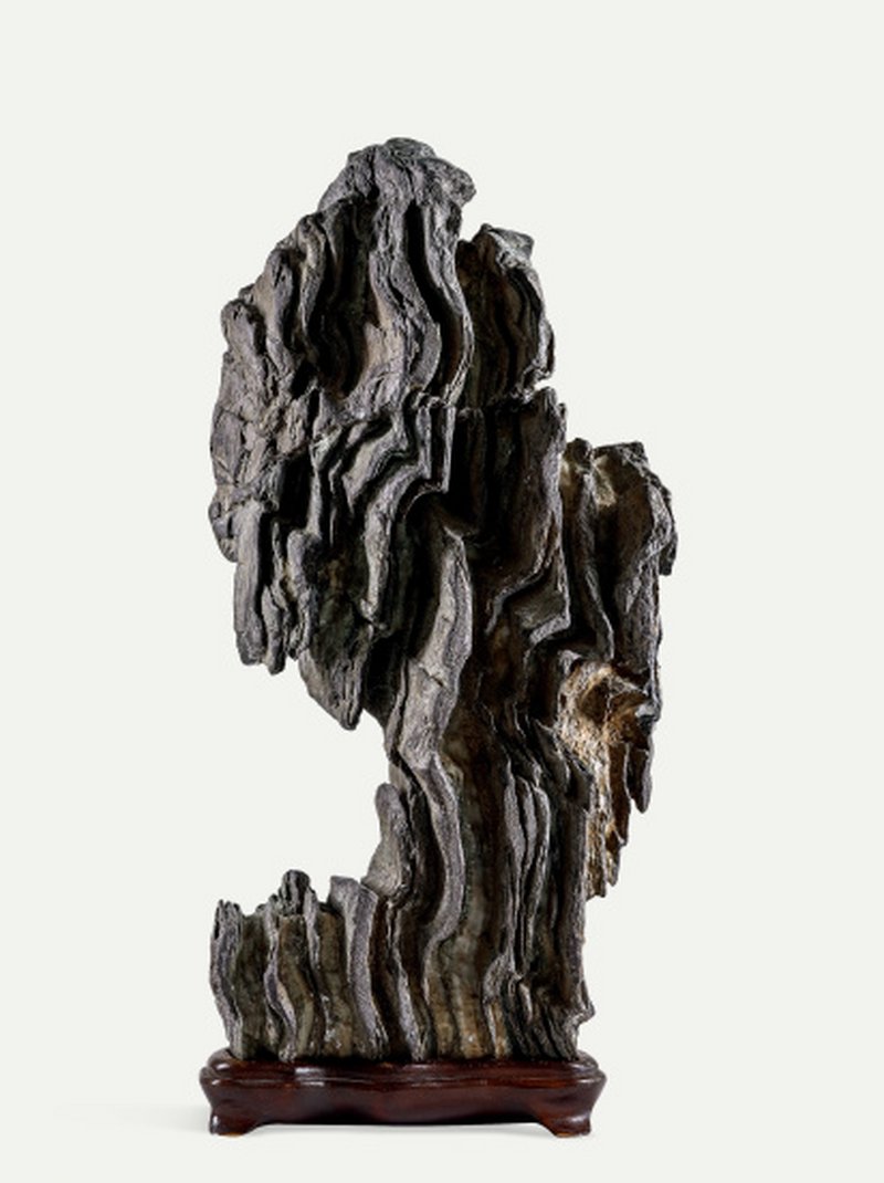 清 戈壁石山子清供