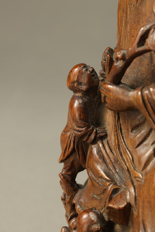 清 竹雕童子献寿 - 图5
