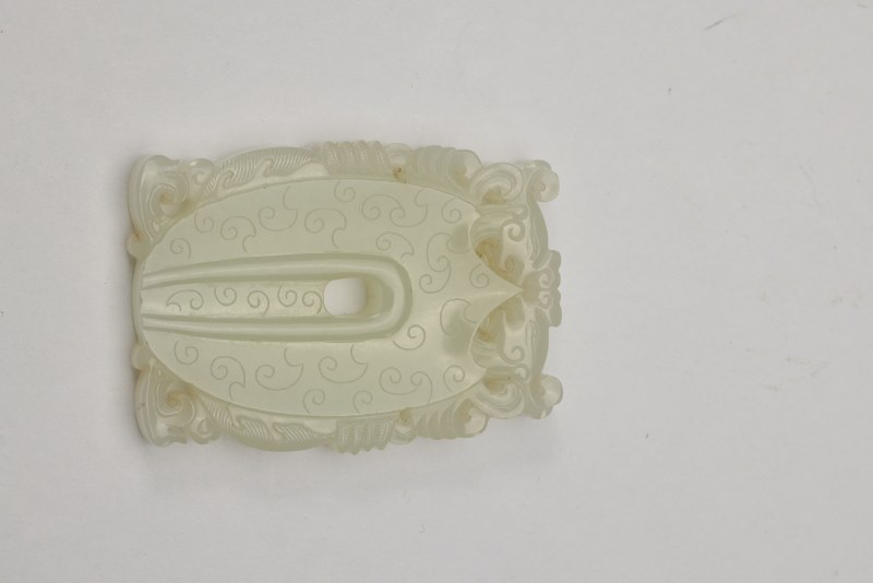 清 白玉双凤佩 - 图4