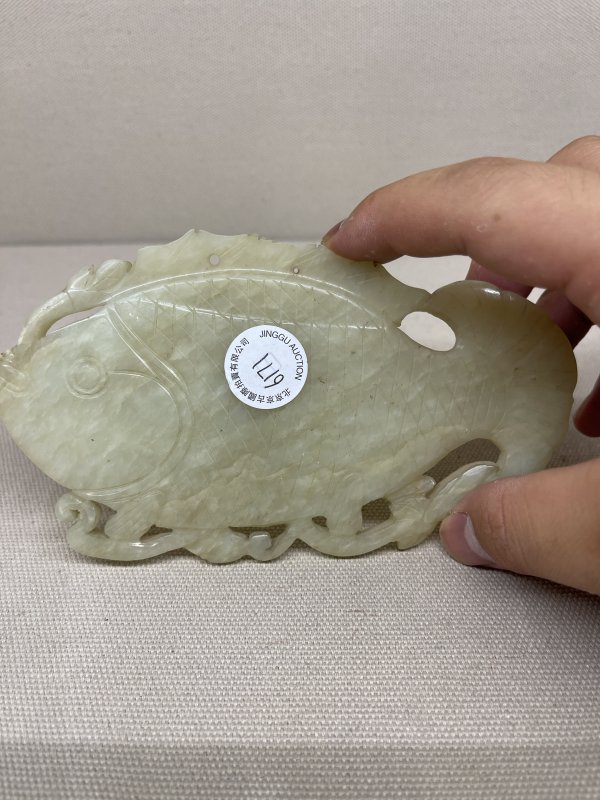 清中期 白玉玉鱼摆件 - 图3