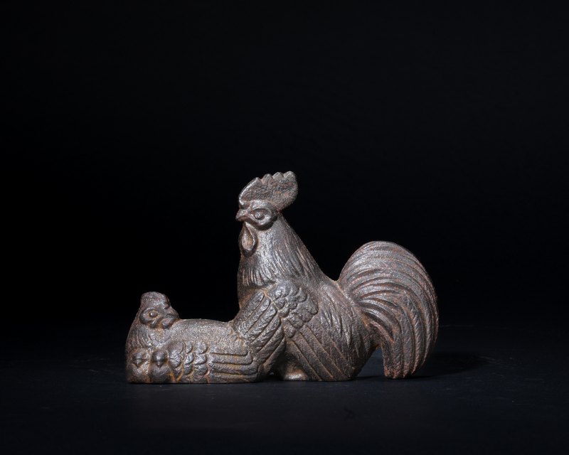 清 瑞鸡摆件