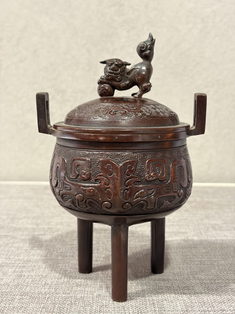 清 铜鼎式熏炉 - 图4