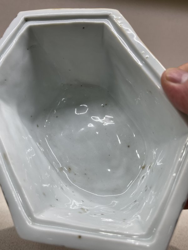 民国 墨彩花卉诗文小花盆 - 图10