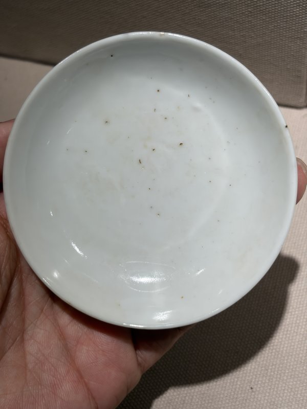 清 粉彩皮球花墩式盖碗一对 - 图5