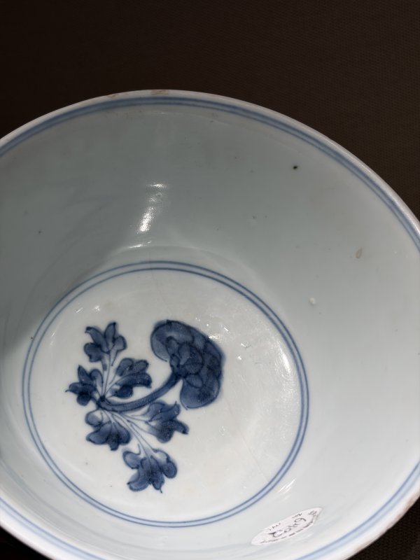 清康熙 青花凤求凰纹碗 - 图7