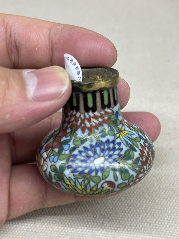 清乾隆 掐丝珐琅花插 - 图4