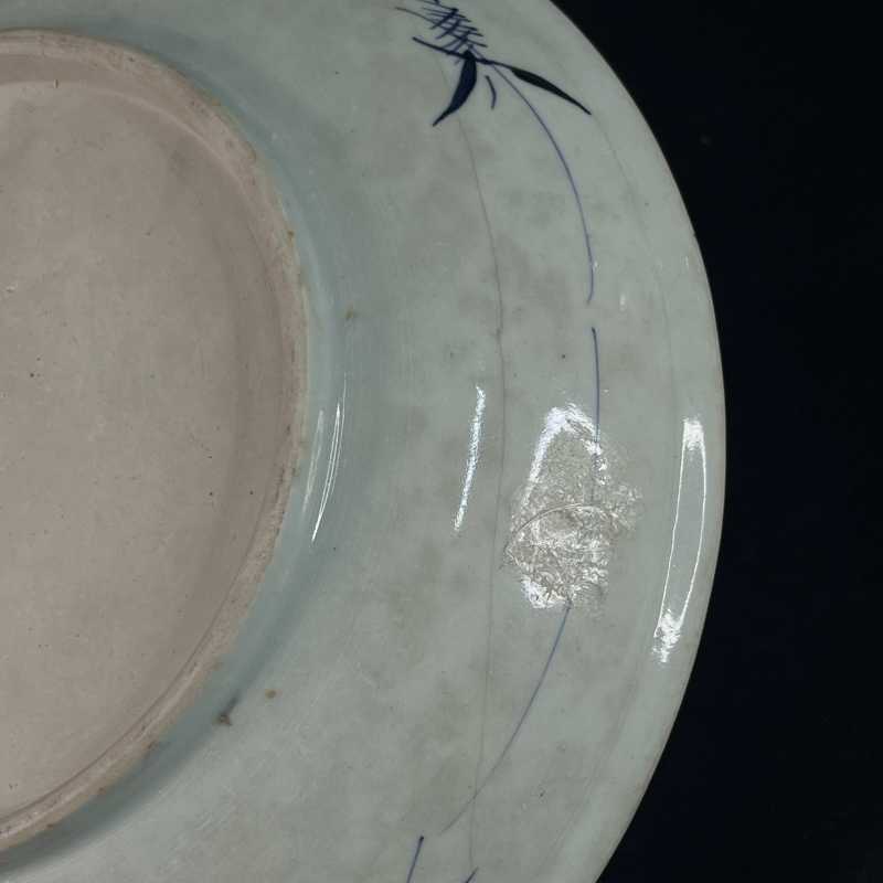 清中期 青花锦鸡牡丹盘 - 图8