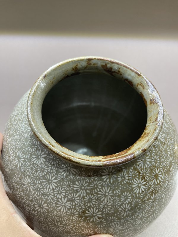 明 高丽瓷花卉纹罐 - 图7