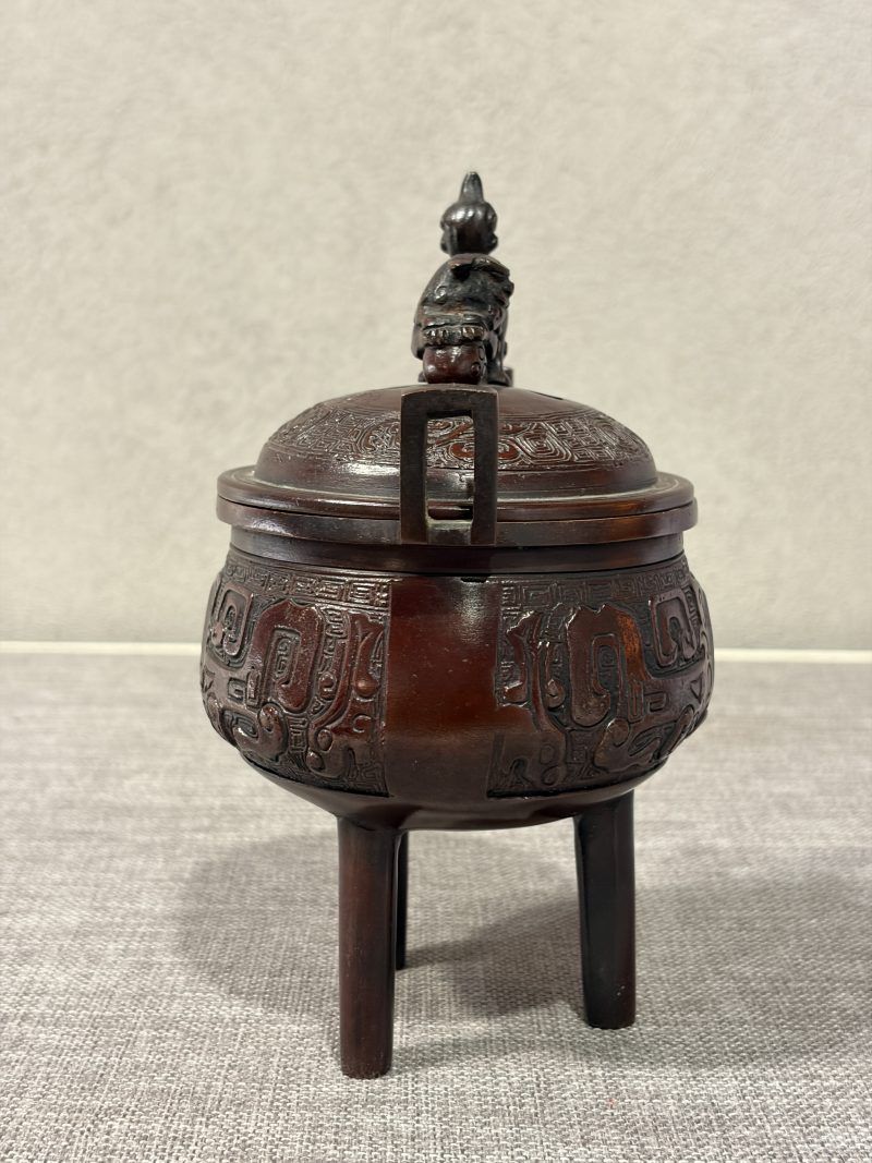 清 铜鼎式熏炉 - 图5
