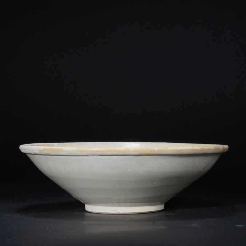 明 白釉磨口碗