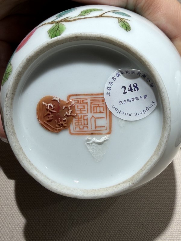 民国 粉彩花鸟纹灯笼瓶一对 - 图12