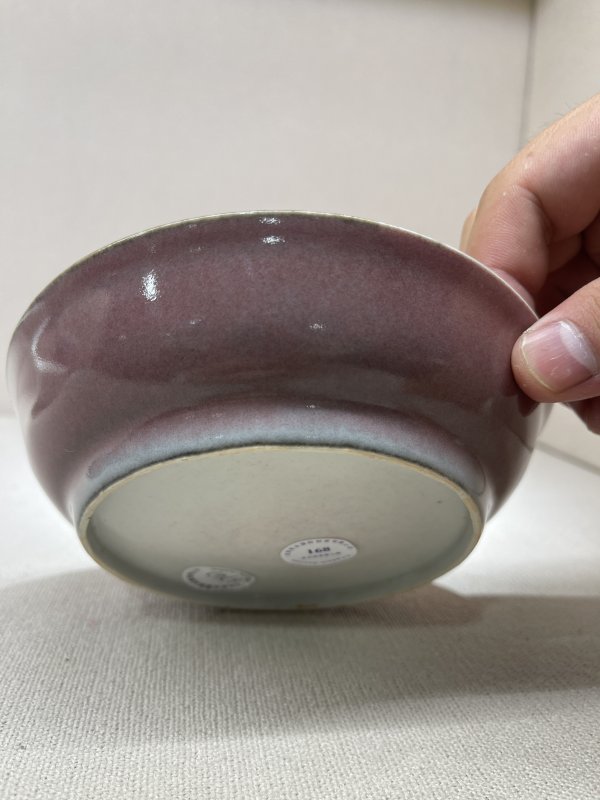 清 红釉盘 - 图5