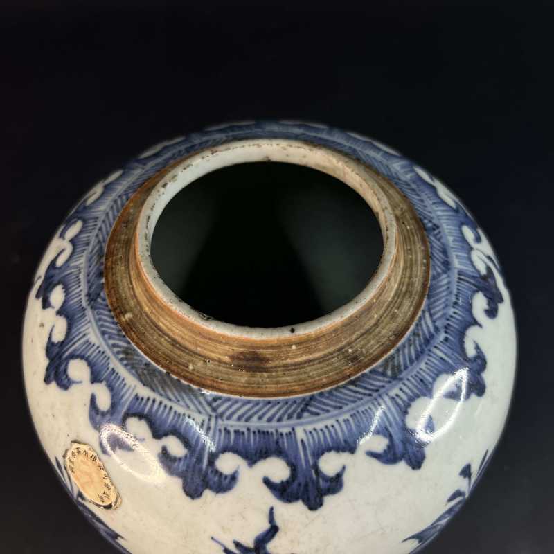 清 青花花卉纹罐 - 图4