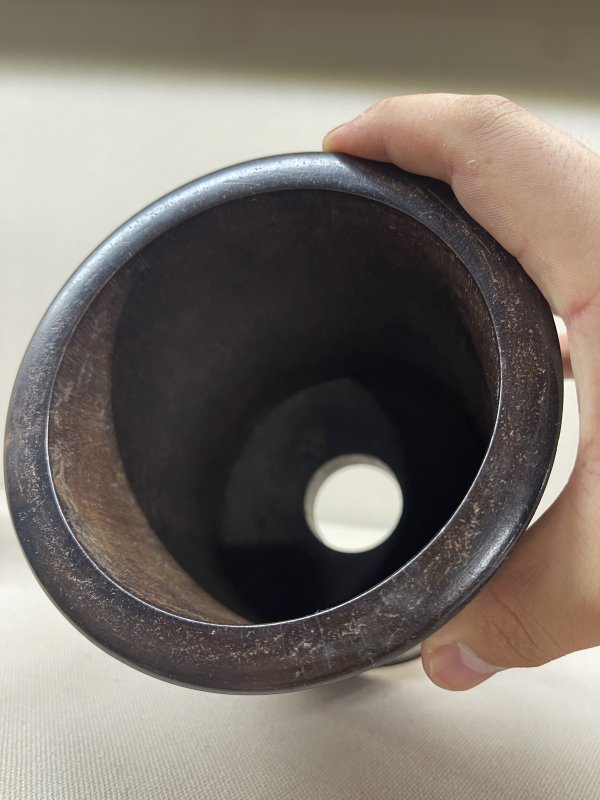 清 紫檀三足笔筒 - 图7