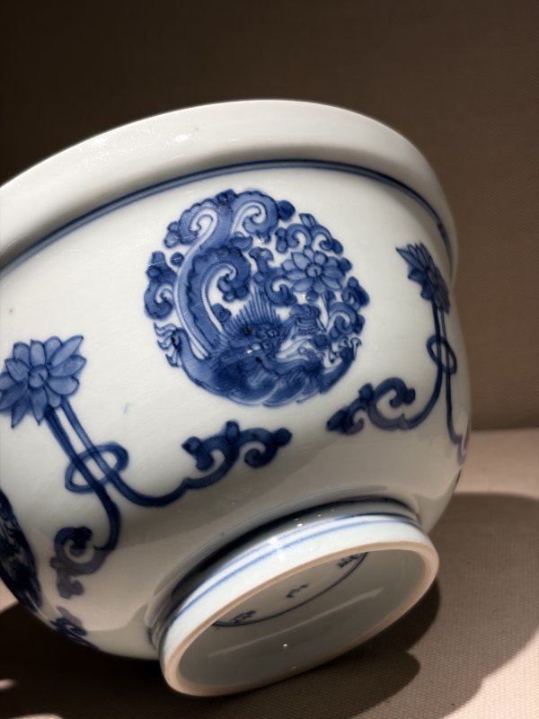 清康熙 青花贯套龙纹碗 - 图5