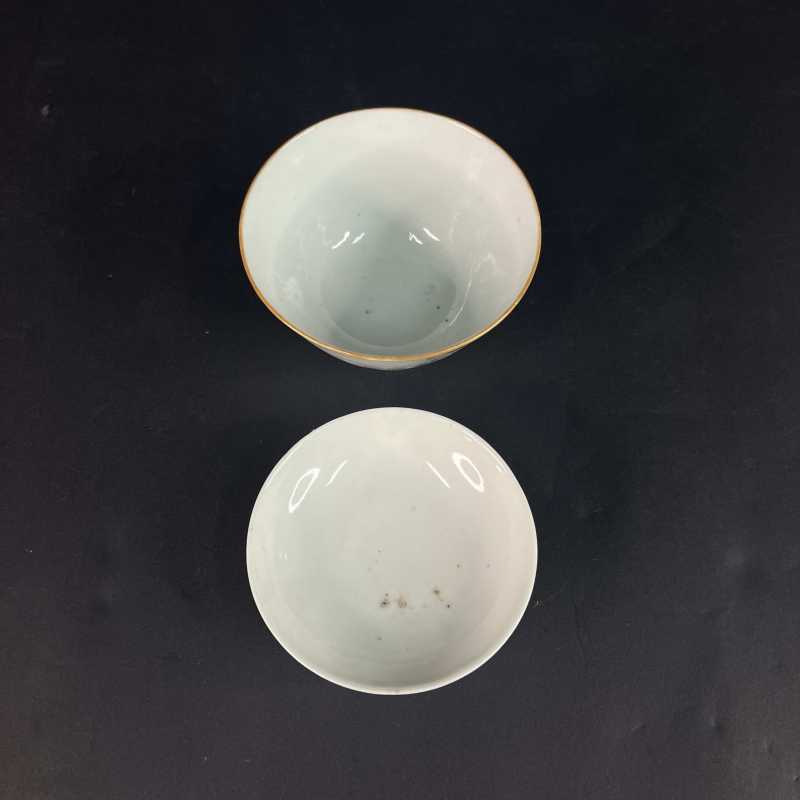 清代 粉彩福禄寿三星纹盖碗 - 图6