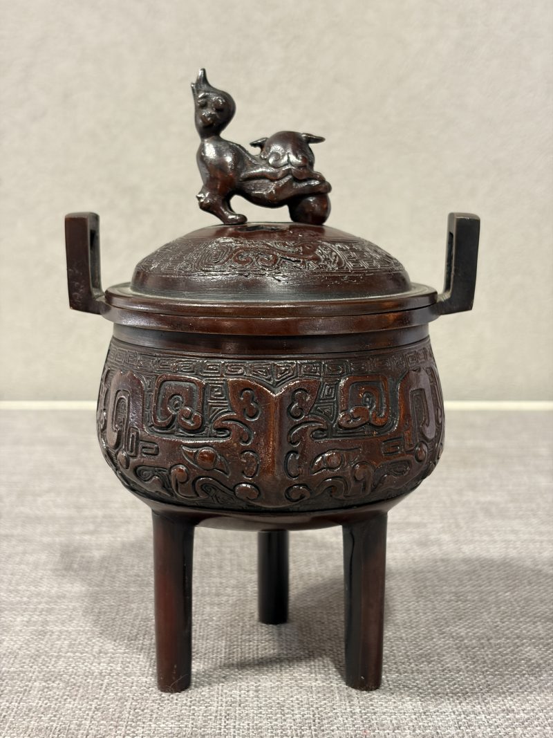 清 铜鼎式熏炉 - 图6