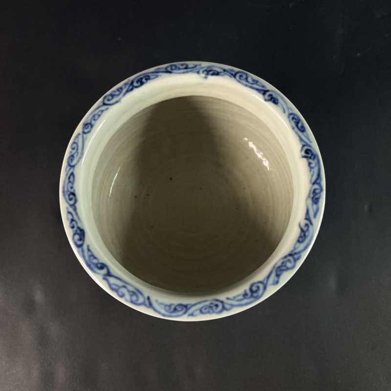 当代 青花花卉纹炉 - 图5