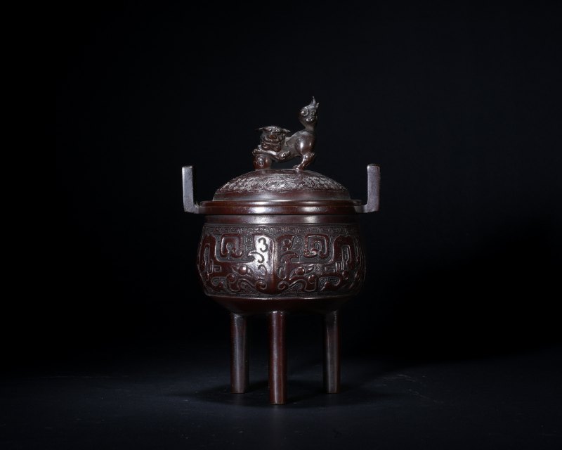 清 铜鼎式熏炉 - 图1