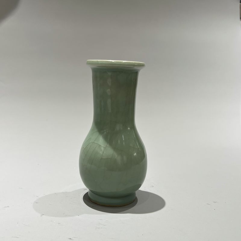 明代 龙泉窑粉青釉箸瓶 - 图4