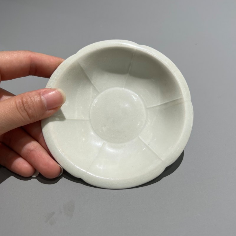 明代 青白釉花口洗一对 - 图9